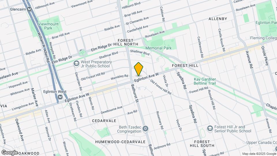 800 Eglinton Av W Map and Location Details