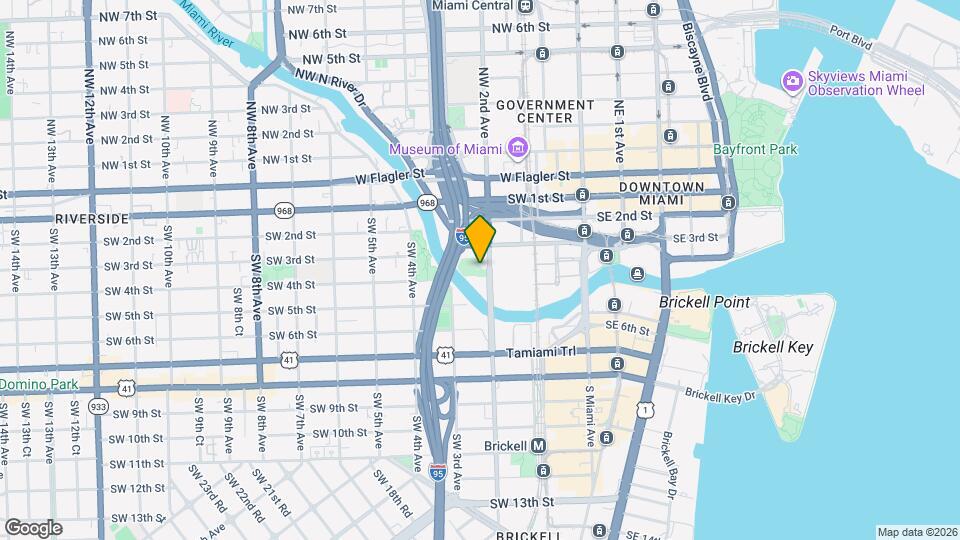 Miami Riverside Mapa y Detalles de la Ubicación