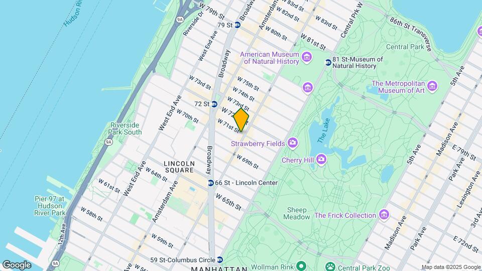 102 W 71st St Map and Location Details