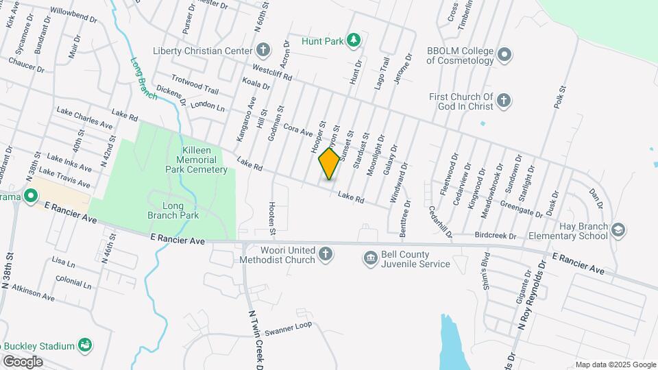 1701 Sunset St Map and Location Details