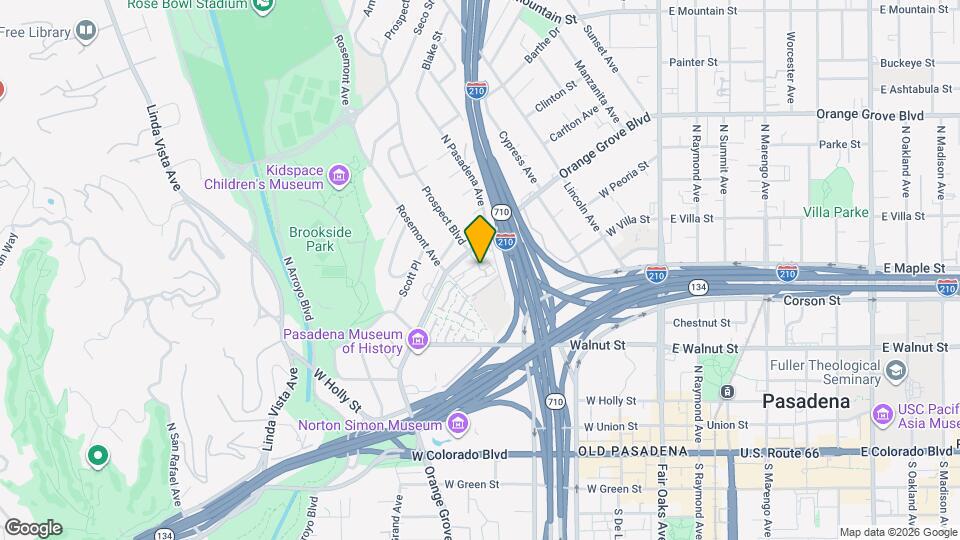 542 N Orange Grove Blvd Map and Location Details