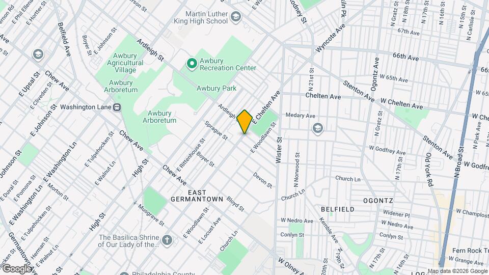 1030 E Chelten Ave Mapa y Detalles de la Ubicación