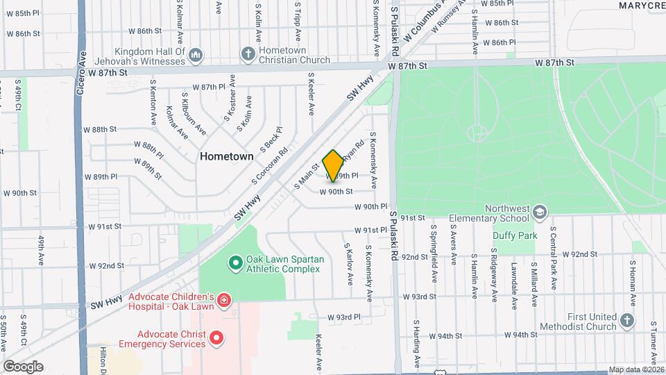 4134 W 90th St Map and Location Details