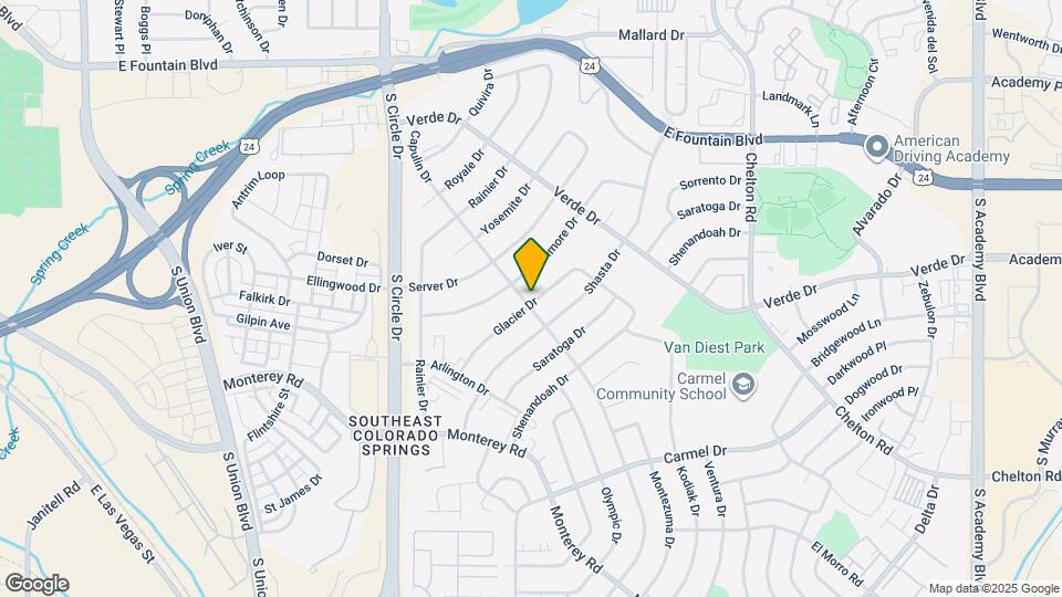 1548 Glacier Dr Map and Location Details