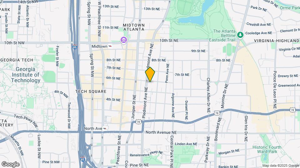 815 Piedmont Ave NE Mapa y Detalles de la Ubicación
