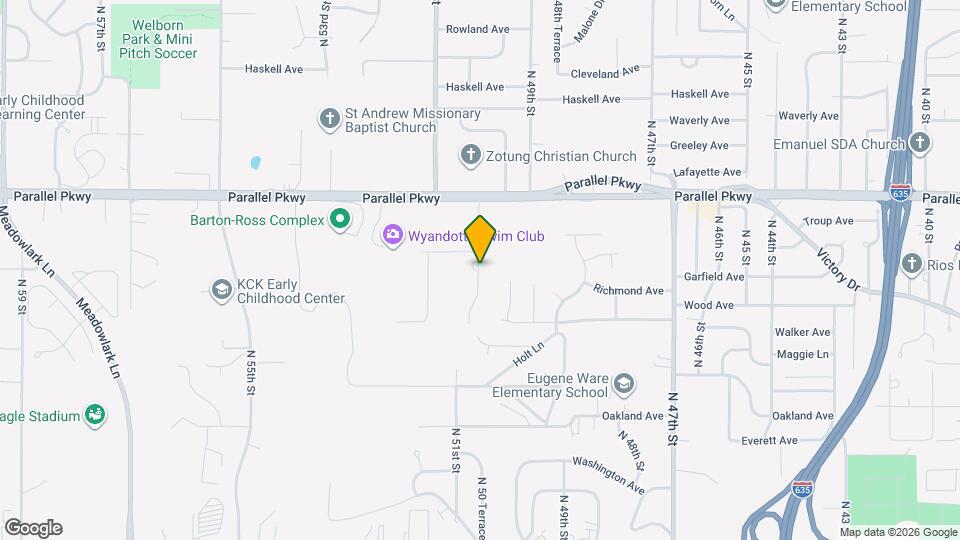 1821 N 50 Terrace Map and Location Details