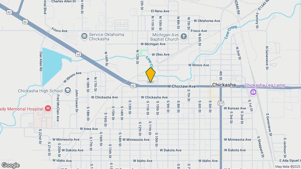 1000 W Chickasha Ave Map and Location Details