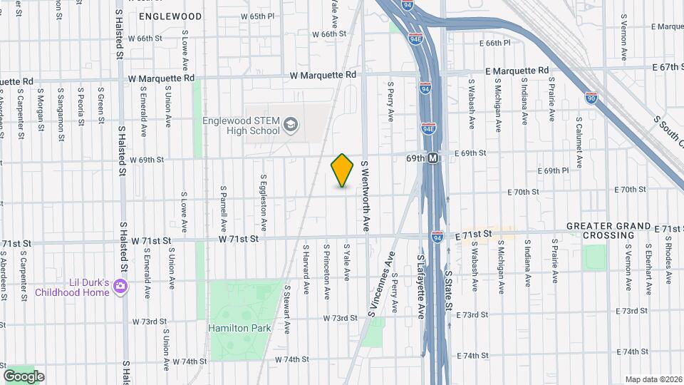 6954-56 South Yale Avenue - N Map and Location Details