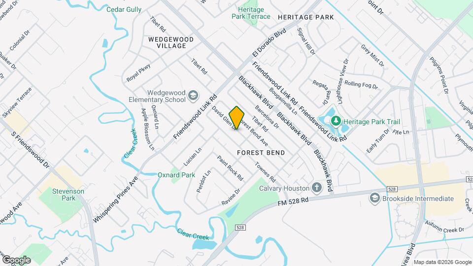 16726 David Glen Dr Map and Location Details