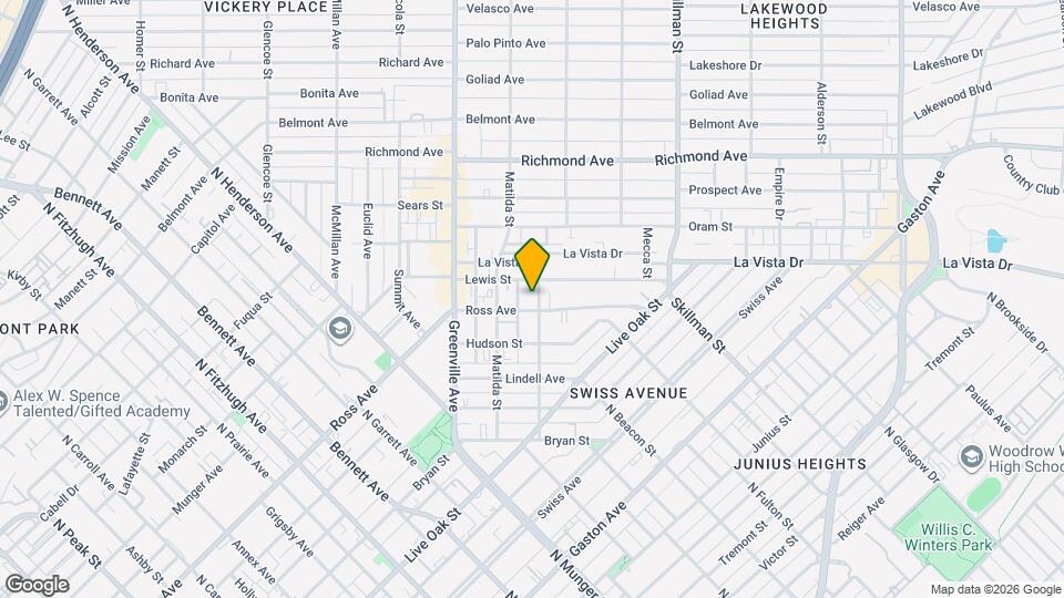 5875 Ross Ave Map and Location Details