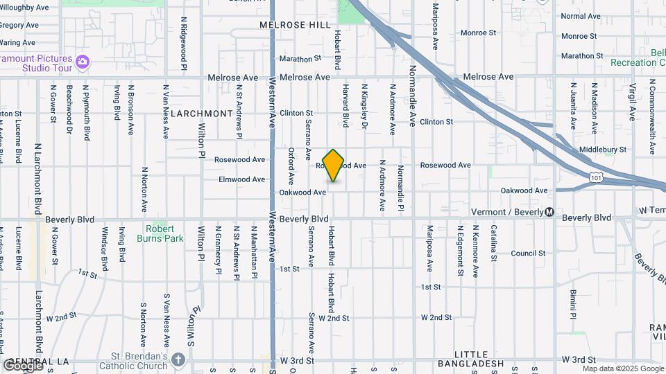 406 N Hobart Blvd Map and Location Details