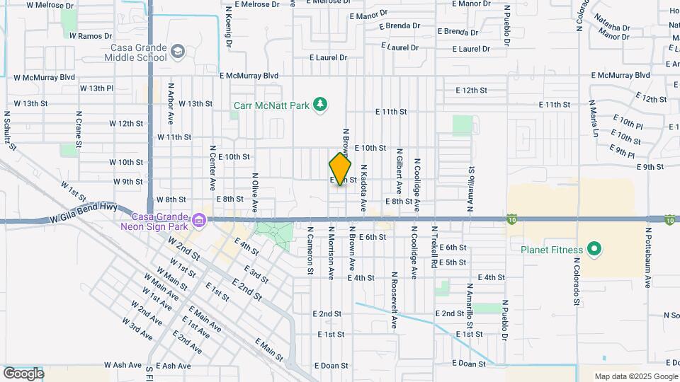807 N Brown Ave Map and Location Details