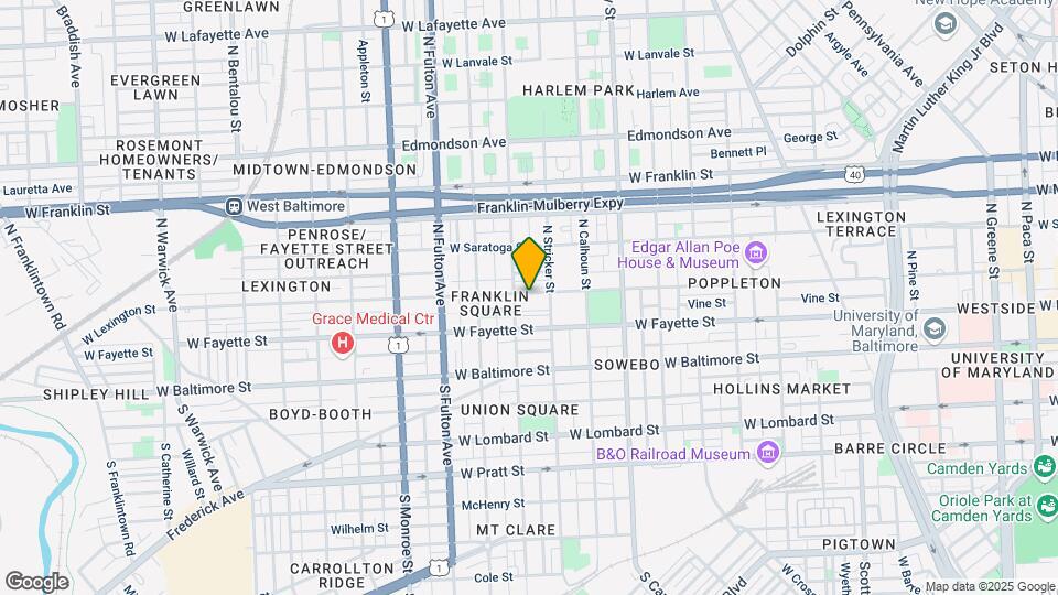 1523 W Lexington St Map and Location Details