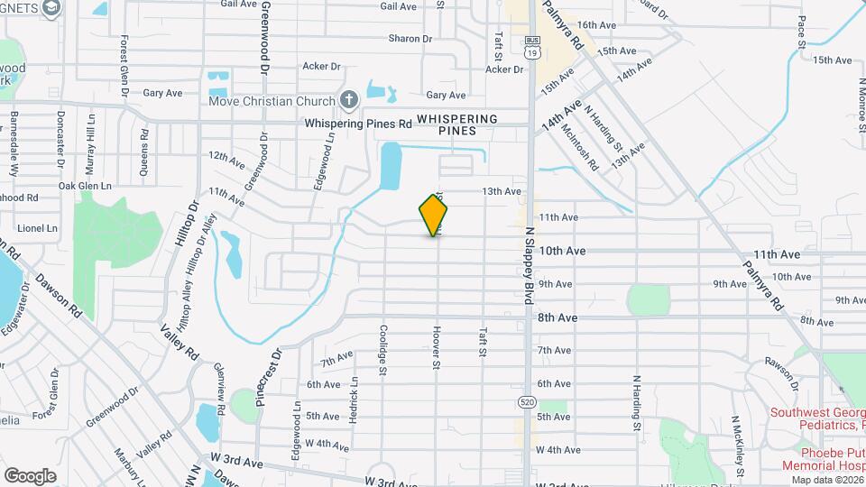 1705 Hoover St Map and Location Details