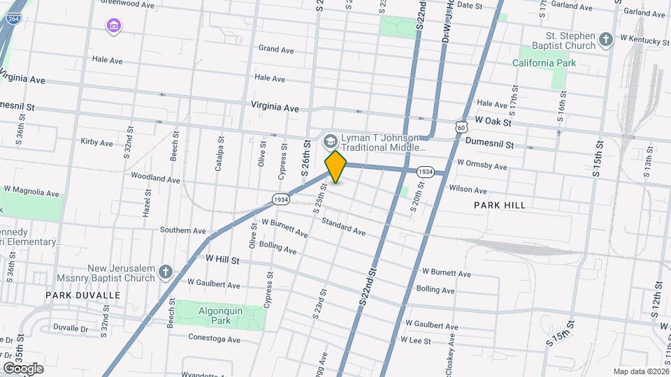 2325 Woodland Ave Mapa y Detalles de la Ubicación