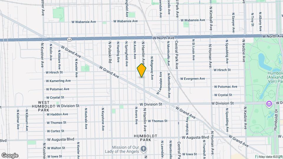 1336 N Hamlin Ave Map and Location Details