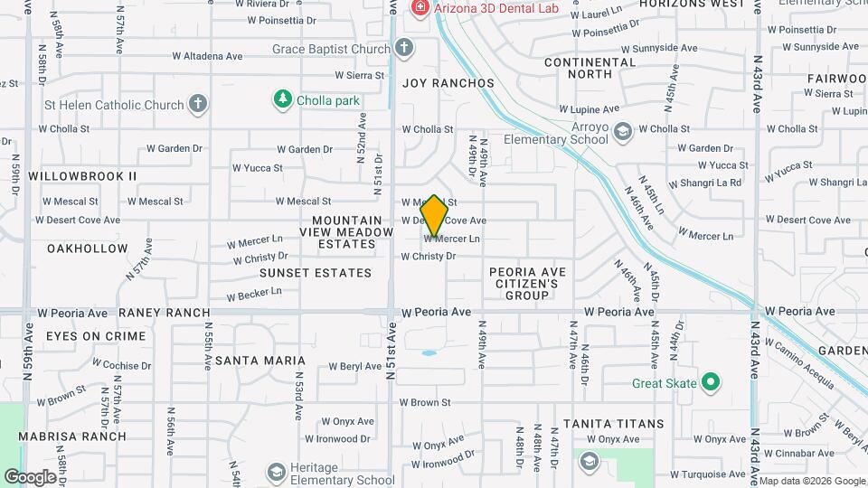 5015 W Mercer Ln Map and Location Details