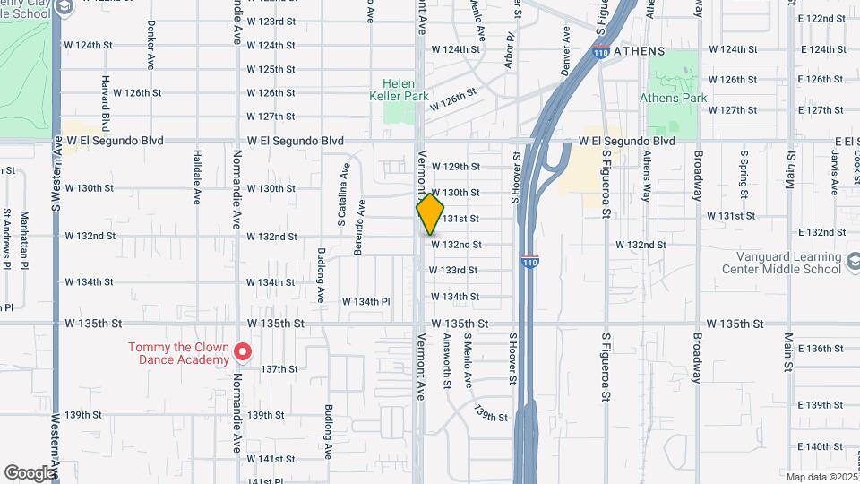 13132 S Vermont Ave Mapa y Detalles de la Ubicación