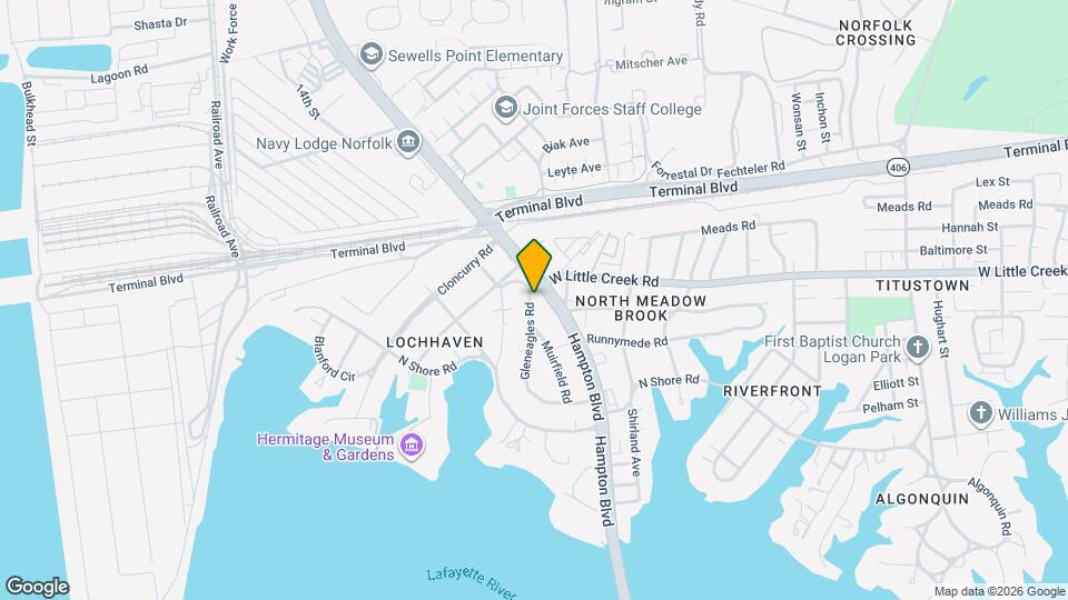 7467 Hampton Blvd Map and Location Details