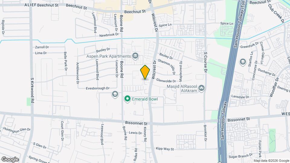 9118 Wilcrest Dr, Unit 9118 Map and Location Details