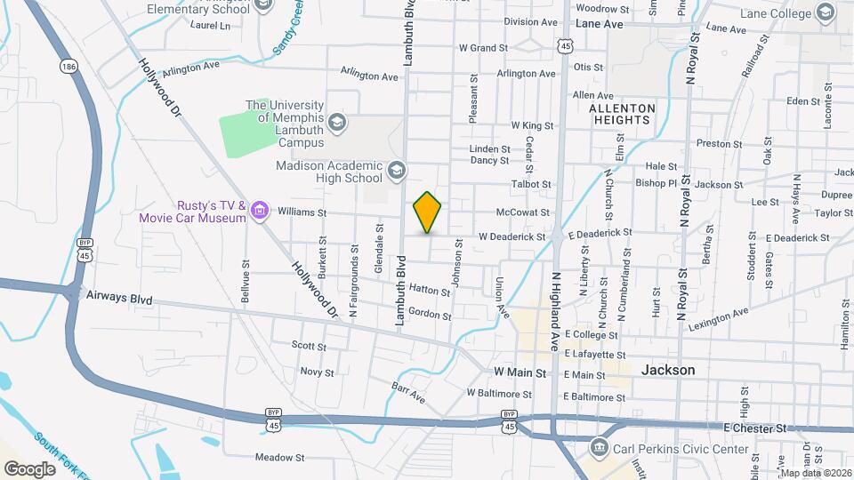 296 W Deaderick St Mapa y Detalles de la Ubicación