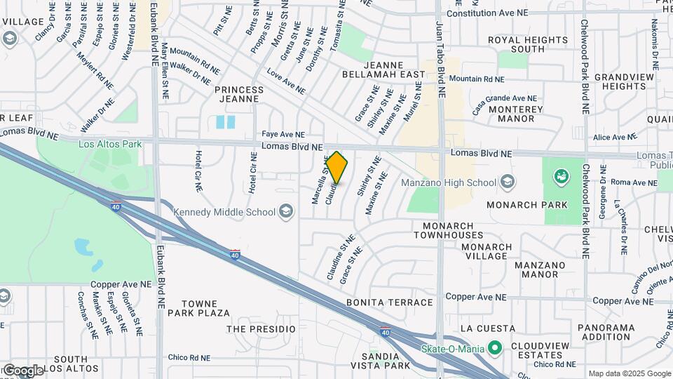 736 Claudine St NE Map and Location Details