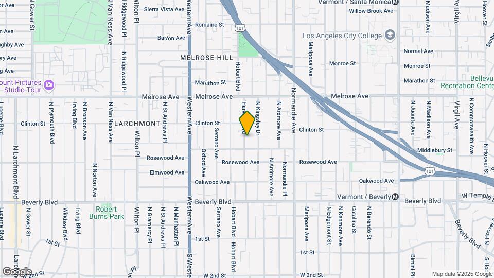 522 N Harvard Blvd Map and Location Details
