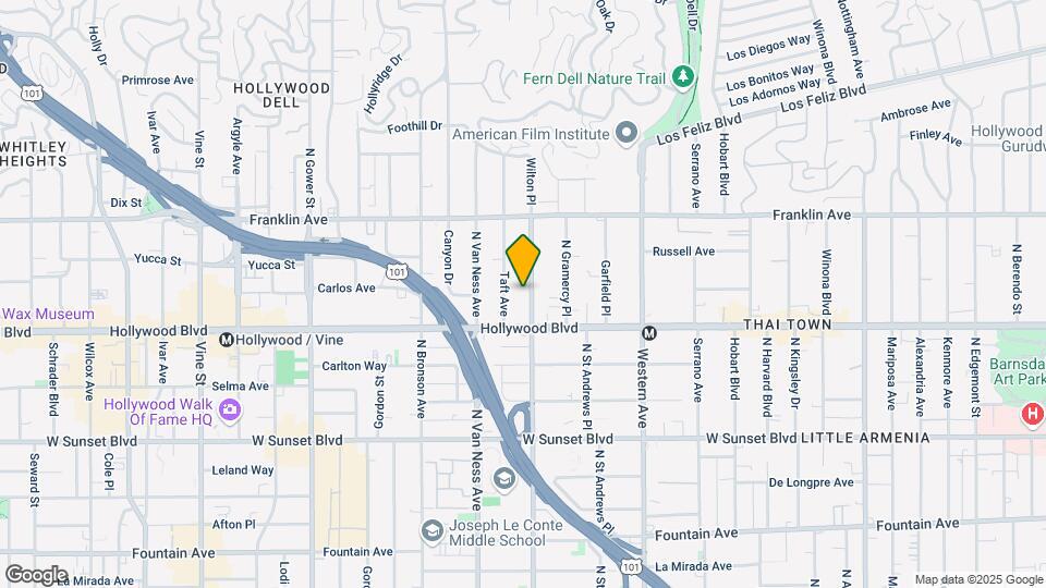 1733 N Wilton Pl Mapa y Detalles de la Ubicación