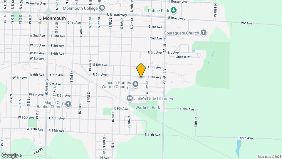 1033 E 6th Ave Map and Location Details