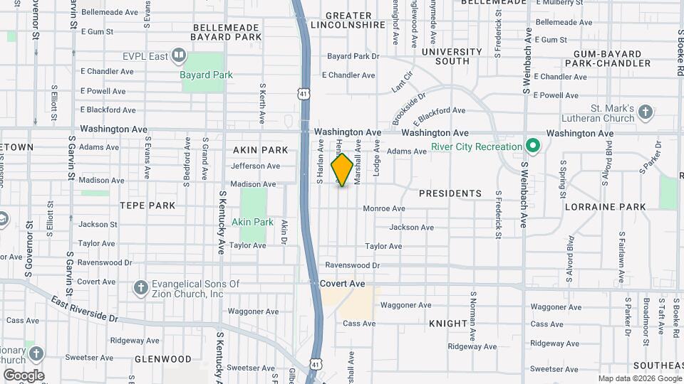1208 Henning Ave Map and Location Details