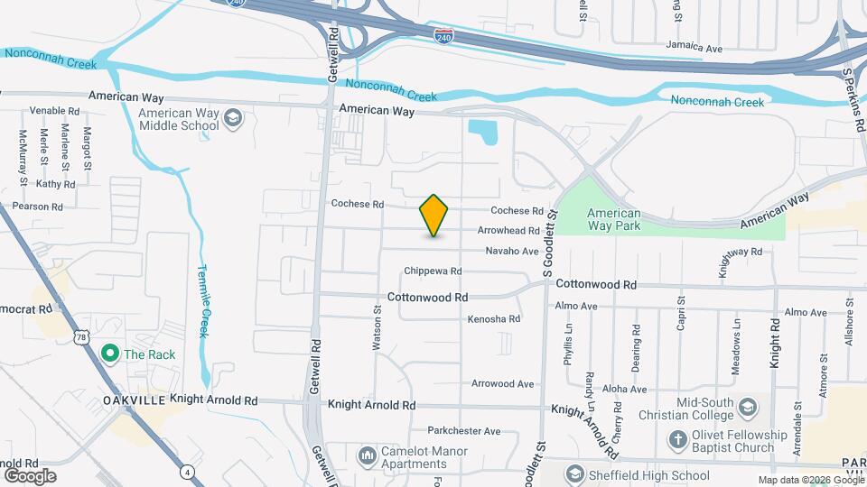 4106 Navaho Ave Map and Location Details