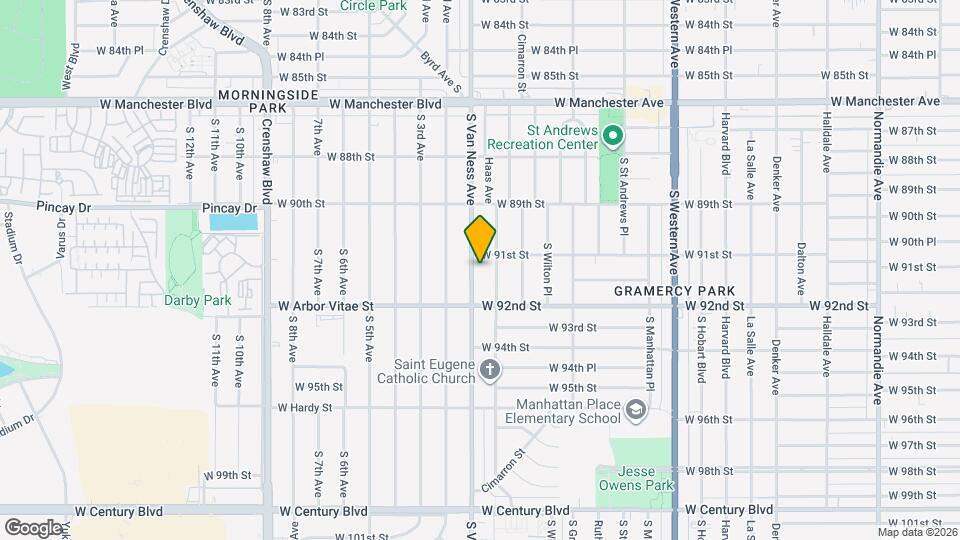 9116 S Van Ness Ave Mapa y Detalles de la Ubicación