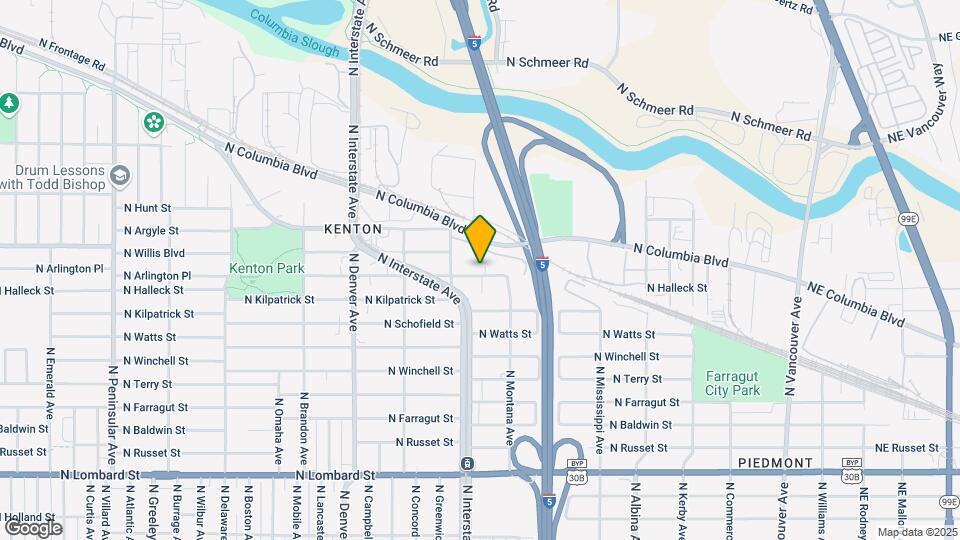 1345 N McClellan St Map and Location Details