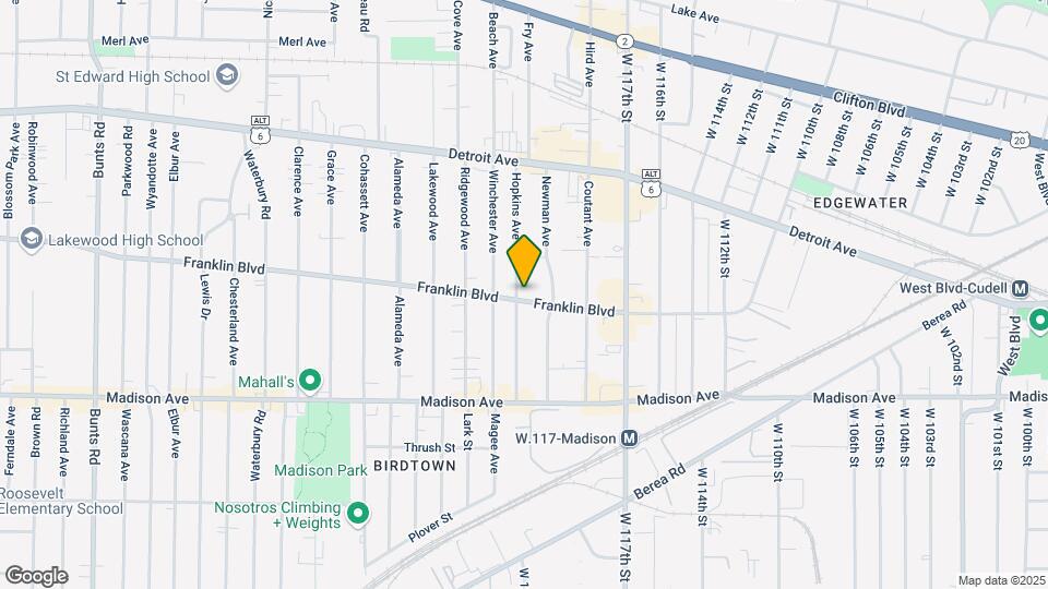 1541 Hopkins Ave Map and Location Details