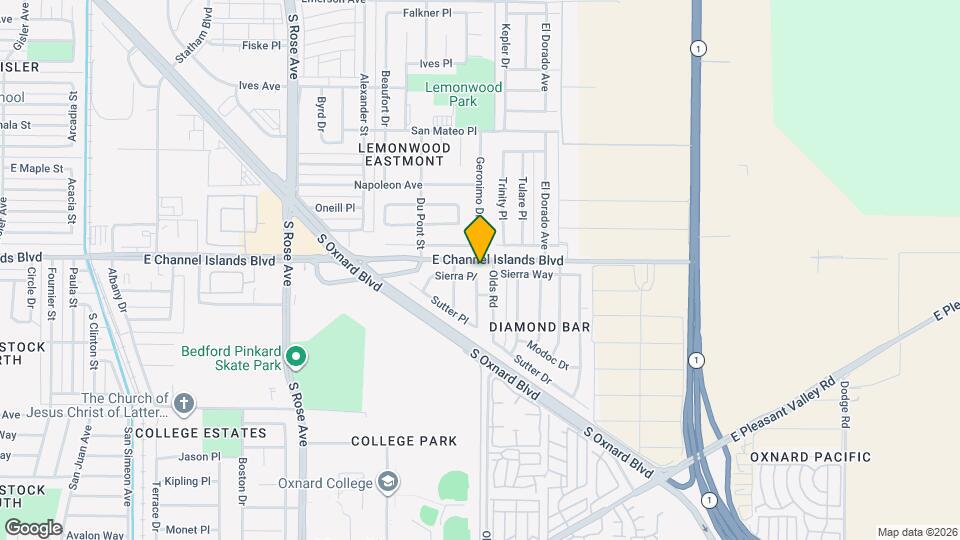 2075 Sierra Pl Map and Location Details