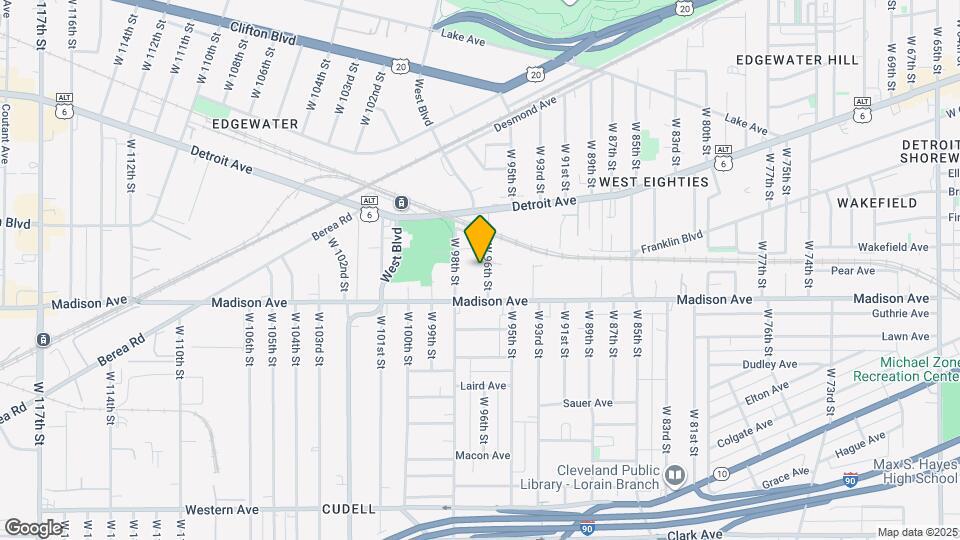 1962 W 96th St Map and Location Details