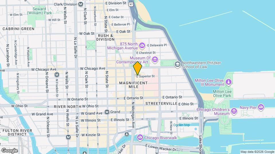 161 W Superior St Map and Location Details