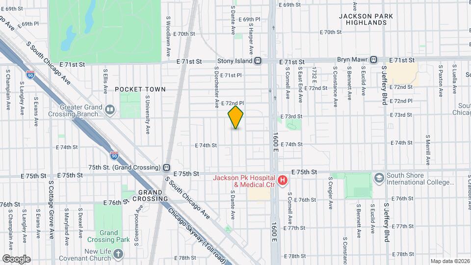 7331 S Dante Ave Map and Location Details