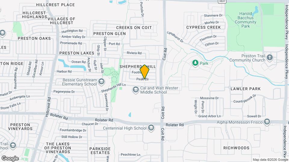 12345 Peak Cir Map and Location Details