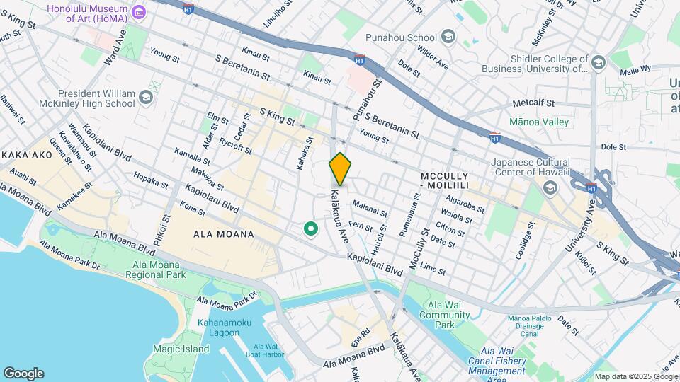 Kalakaua Vista Mapa y Detalles de la Ubicación