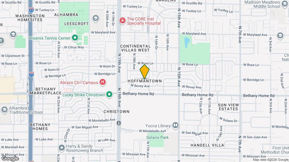 1717 W Berridge Ln Map and Location Details