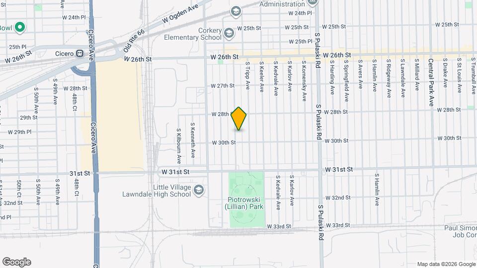 2843 S Kildare Ave, Unit Attic Map and Location Details