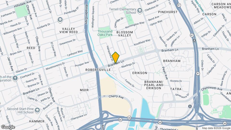 1044 Branham Ln Map and Location Details