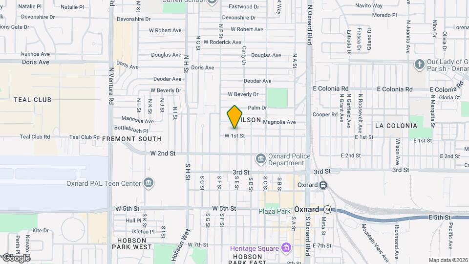 603 W 1st St Map and Location Details