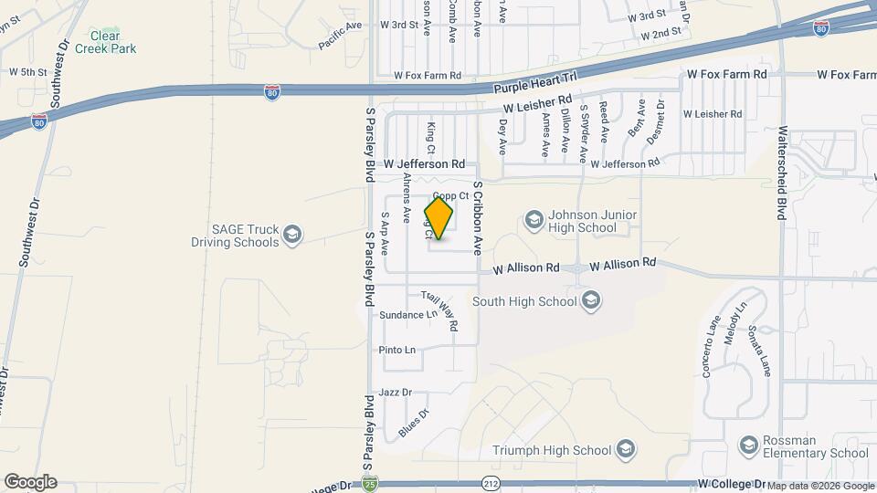 1520 Woodward Dr Mapa y Detalles de la Ubicación