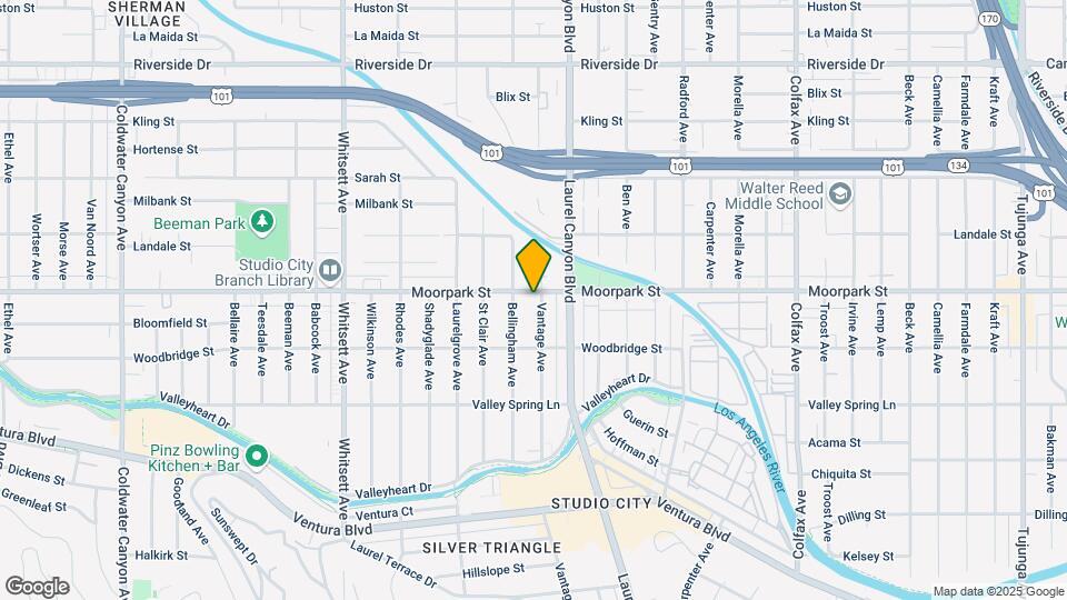 12140 Moorpark St Map and Location Details