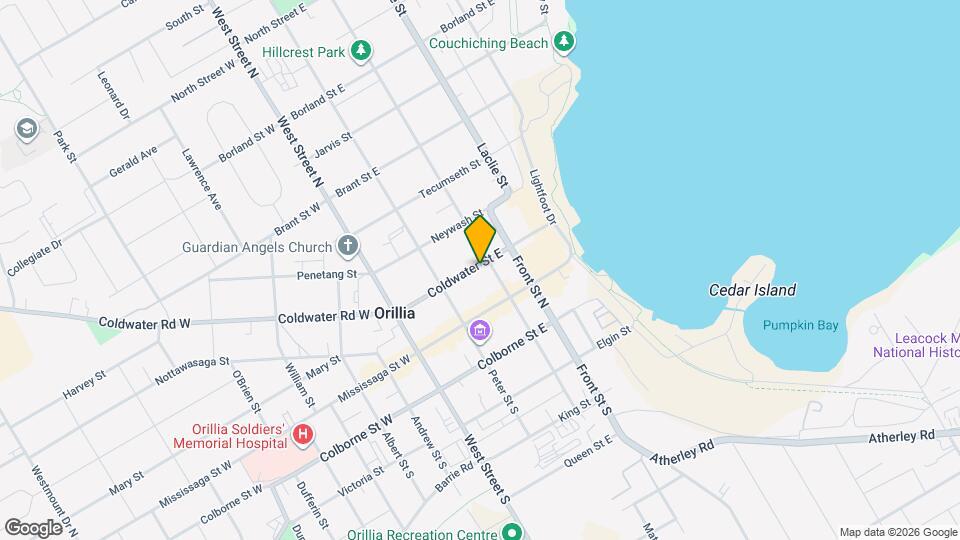 73 Coldwater St E, Unit 2 Map and Location Details