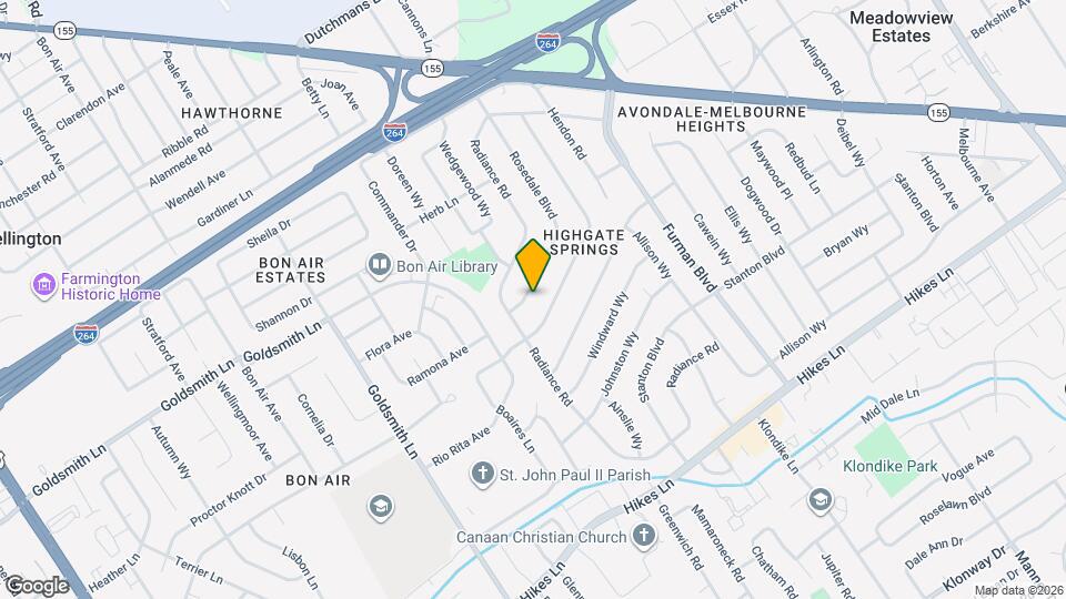 3135 Rosedale Blvd Map and Location Details