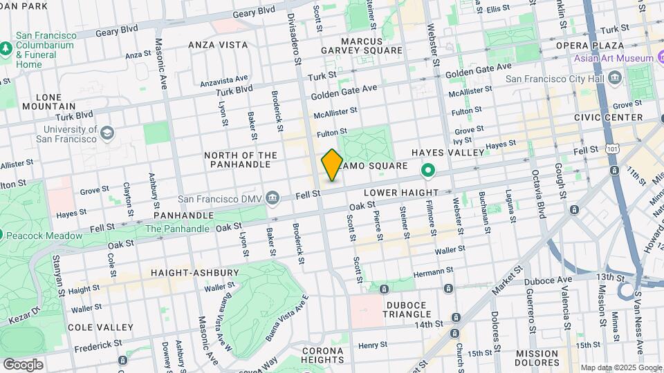Alamo Square Coliving Mapa y Detalles de la Ubicación