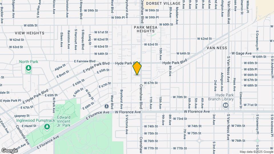 6623 Crenshaw Blvd Map and Location Details